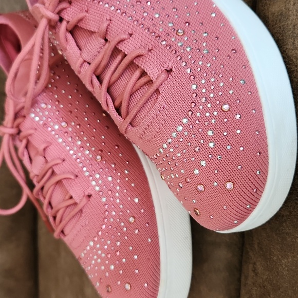 Flipflop Pink Bling Tennis Shoes - Picture 3 of 10